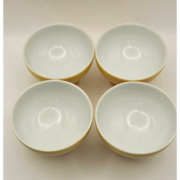 Mid- Century Yellow Ceramic Dessert Cups - Set of 4 - Picture 3 of 6